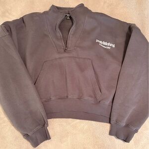 Pretty little thing Gray Quarter-Zip Sweatshirt